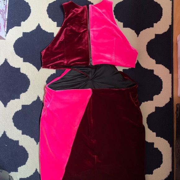 Topshop x Halpern Velvet Twist Dress US12 - Picture 6 of 11